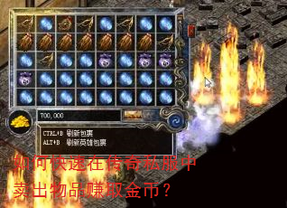如何快速在传奇私服中卖出物品赚取金币? 如何快速在传奇私服中卖出物品赚取金币?
