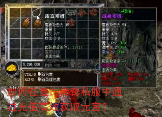 如何在复古传奇私服中通过充值高效获取元宝? 如何在复古传奇私服中通过充值高效获取元宝?