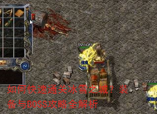 如何快速通关冰雪之城?装备与BOSS攻略全解析 如何快速通关冰雪之城?装备与BOSS攻略全解析